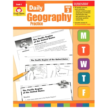 Evan-Moor Educational Publishers Daily Geography Practice Book, Teachers Edition, Grade 3 3712